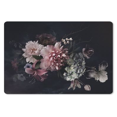 Mauspad - Blumen - Vintage - Pastell - 27x18 cm