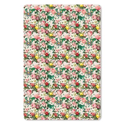 Mauspad - Blumen - Collage - Farben - 40x60 cm