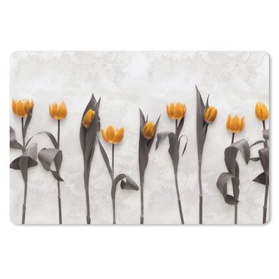 Mauspad - Blumen - Tulpen - Marmor - 27x18 cm