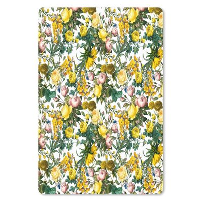 Mauspad - Blumen - Rosen - Gelb - 40x60 cm