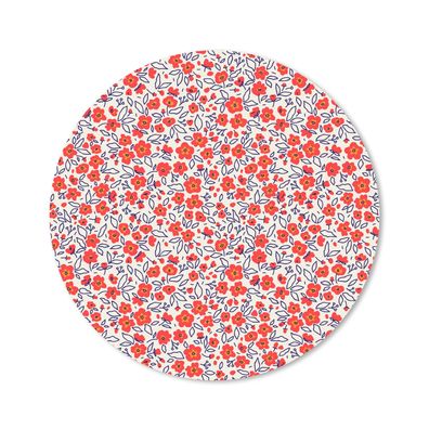 Mauspad - Blumen - Rot - Illustration - 20x20 cm
