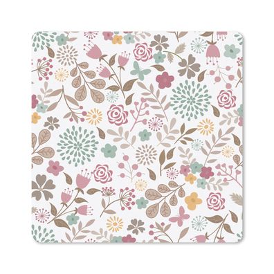 Mauspad - Blumen - Muster - Farben - 30x30 cm