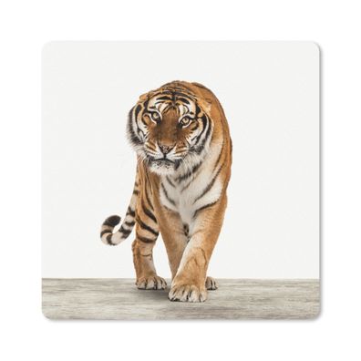 Mauspad - Tiger - Tiere - Holz - 30x30 cm