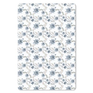 Mauspad - Vintage - Blumengirlande - Blau - 40x60 cm