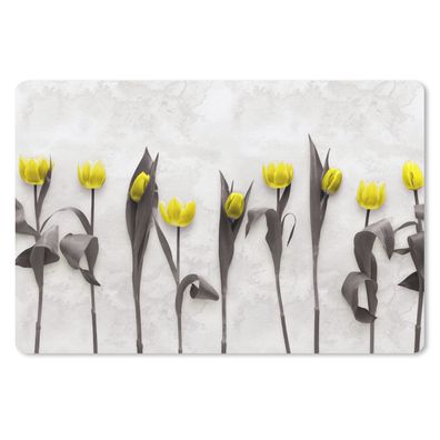 Schreibtischunterlage - Blumen - Tulpen - Marmor - 60x40 cm - Mauspad