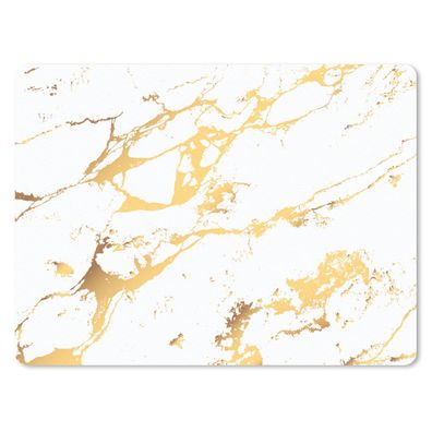 Mauspad - Marmor - Weiß - Gold - Luxus - 23x19 cm