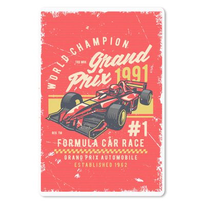 Mauspad - Mancave - Formel 1 - Rennwagen - Retro - 18x27 cm