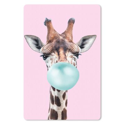 Mauspad - Giraffe - Kaugummi - Rosa - Blau - 40x60 cm