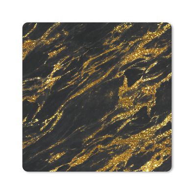 Mauspad - Marmor - Gold - Schwarz - Flecken - 30x30 cm