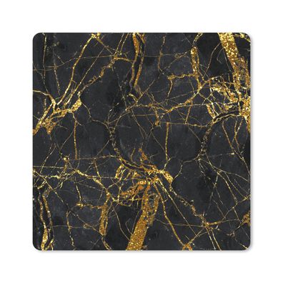 Mauspad - Marmor - Gold - Schwarz - Patterns - 30x30 cm