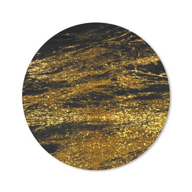 Mauspad - Marmor - Gold - Schwarz - Glitter - 30x30 cm