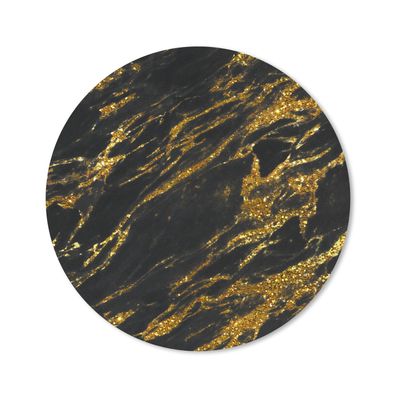 Mauspad - Marmor - Gold - Schwarz - Flecken - 30x30 cm