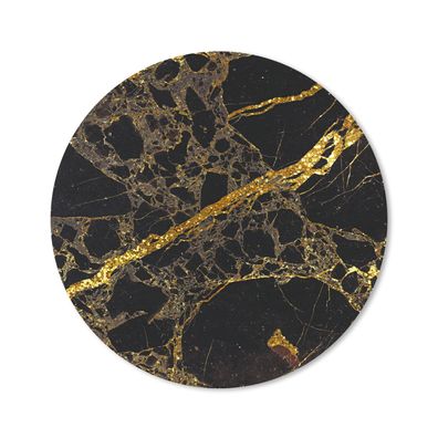 Mauspad - Marmor - Schwarz - Gold - Trendy - 30x30 cm