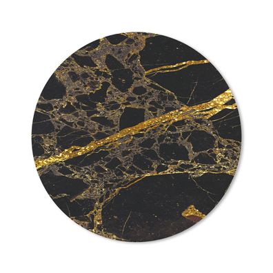 Mauspad - Marmor - Gold - Schwarz - Glitter - 30x30 cm