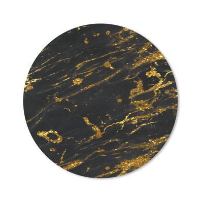 Mauspad - Marmor - Schwarz - Gold - 30x30 cm