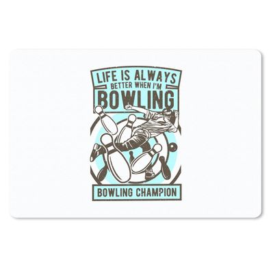 Mauspad - Bowling - Sport - Jahrgang - 27x18 cm