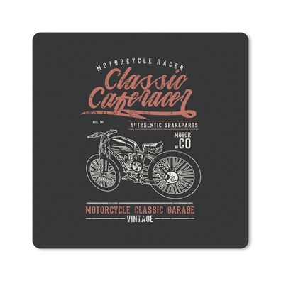 Mauspad - Mancave - Motor - Retro - Zitate - 20x20 cm