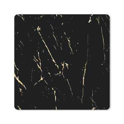 Mauspad - Marmor - Schwarz - Gold - Luxus - 30x30 cm