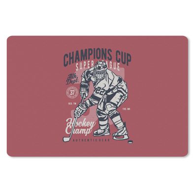 Mauspad - Eishockey-Schlittschuhe - Sport - Vintage - 27x18 cm