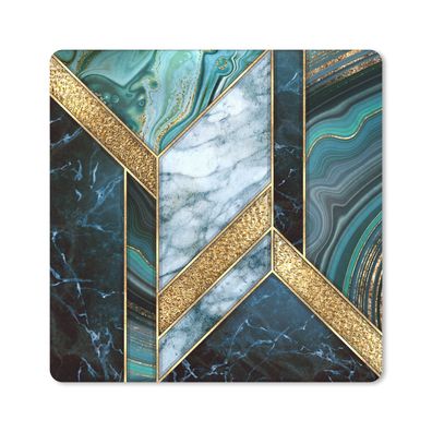 Mauspad - Marmor - Mosaik - Gold - 30x30 cm