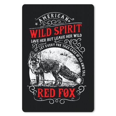 Mauspad - Fuchs - Retro - Briefe - Zitat - 40x60 cm