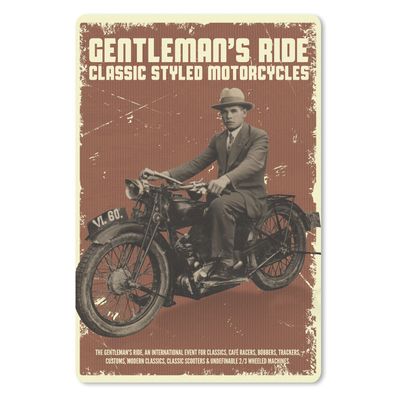 Mauspad - Mancave - Motor - Vintage - Rauchen - 40x60 cm