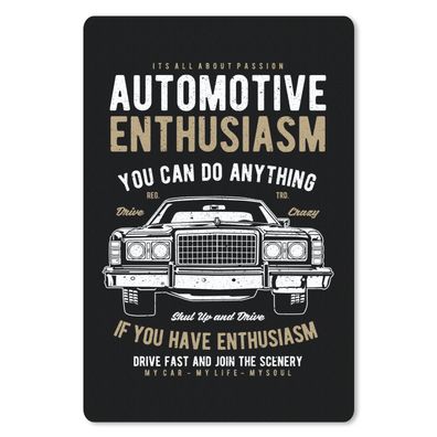 Mauspad - Mancave - Auto - Vintage - Schwarz - 18x27 cm