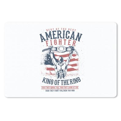Mauspad - Mancave - Boxen - Amerika - Altmodisch - 27x18 cm