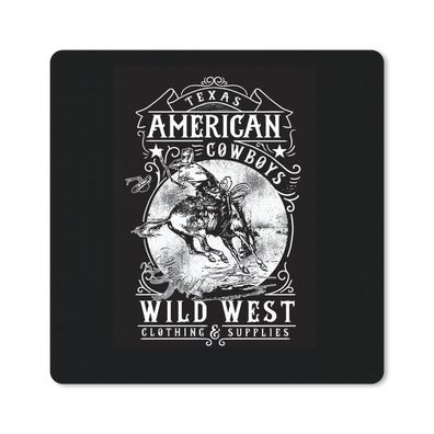 Mauspad - Mancave - Western - Retro - Cowboy - 30x30 cm