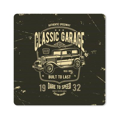 Mauspad - Mancave - Auto - Garage - Vintage - 30x30 cm