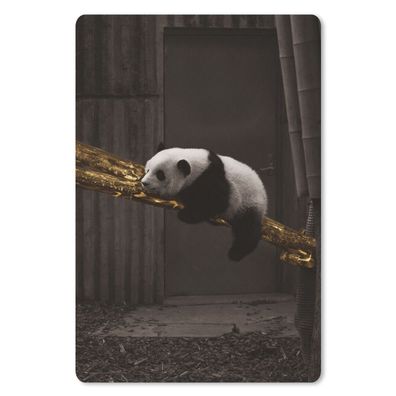 Mauspad - Panda - Gold - Schwarz - 18x27 cm