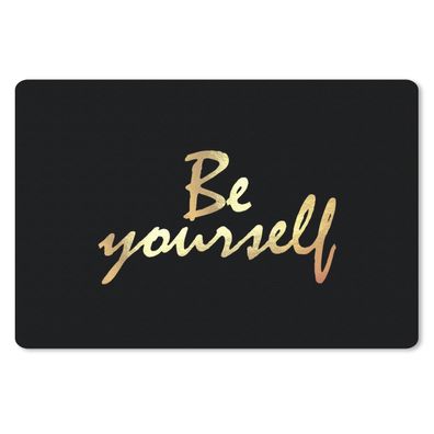 Mauspad - Zitate - Selbstvertrauen - Gold - Schwarz - 27x18 cm