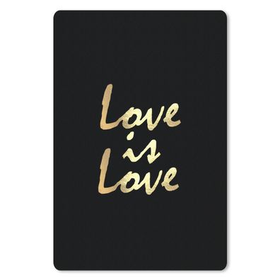 Mauspad - Zitat - Liebe - Gold - 18x27 cm