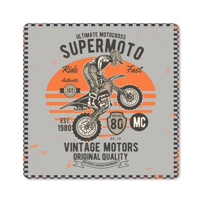 Mauspad - Mancave - Motor - Grau - Orange - 30x30 cm