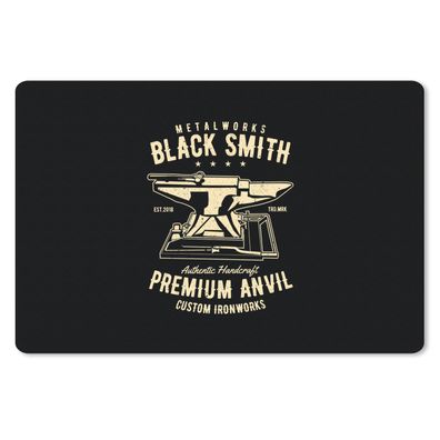 Schreibtischunterlage - Mancave - Amboss - Vintage - Schwarz - 60x40 cm - Mauspad