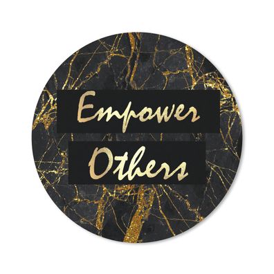 Mauspad - Zitat - Macht - Gold - Marmor - 20x20 cm