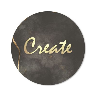 Mauspad - Zitat - Kreativ - Gold - Schwarz - 20x20 cm