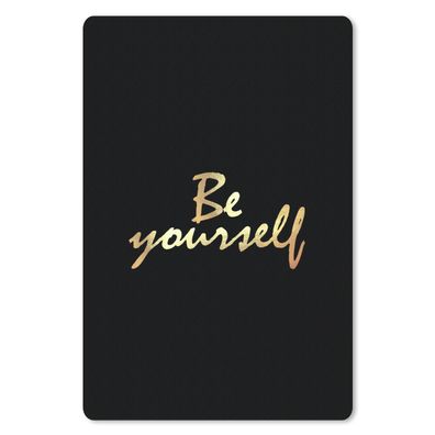 Mauspad - Zitate - Selbstvertrauen - Gold - Schwarz - 18x27 cm