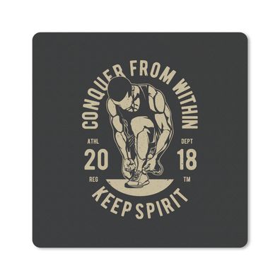 Mauspad - Sport - Retro - Zitate - 30x30 cm
