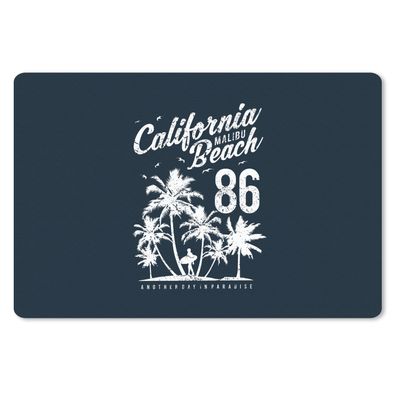 Schreibtischunterlage - Strand - Palme - Jahrgang - 60x40 cm - Mauspad