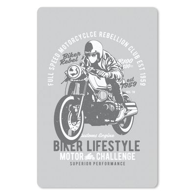 Mauspad - Mancave - Motor - Grau - Vintage - 40x60 cm
