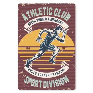 Mauspad - Laufen - Sport - Retro - 40x60 cm