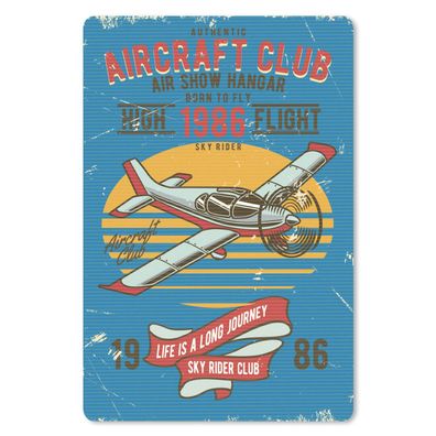 Mauspad - Mancave - Flugzeug - Vintage - Zitate - 40x60 cm