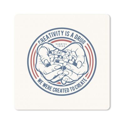 Mauspad - Kreativ - Zitate - Vintage - 30x30 cm