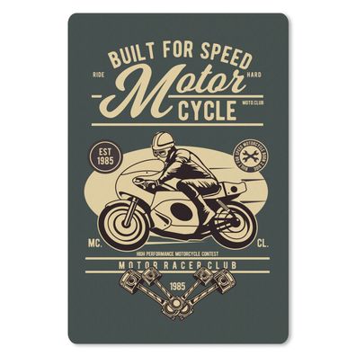 Mauspad - Mancave - Motorrad - Rennen - Vintage - 40x60 cm