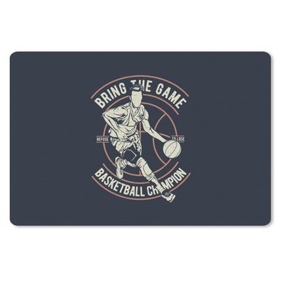 Schreibtischunterlage - Basketball - Sport - Retro - 60x40 cm - Mauspad
