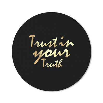Mauspad - Zitat - Vertrauen - Gold - 20x20 cm