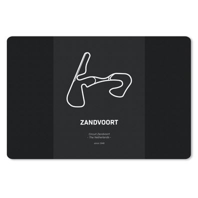 Mauspad - Zandvoort - Formel 1 - Schwarz - 27x18 cm