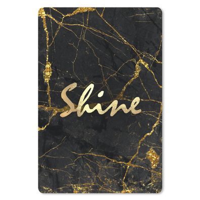 Mauspad - Zitat - Glänzen - Gold - Marmor - 18x27 cm