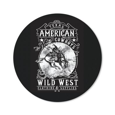 Mauspad - Mancave - Western - Retro - Cowboy - 30x30 cm